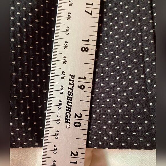 Anne Klein Jacket Women’s 6 Petite Black Blazer Jacket White Swiss Dots Stretch - Picture 4 of 6